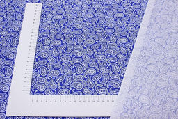 Бязь Белые огурчики на васильковом, ш.1.5м, хлопок-100 %, 120гр/м.кв - Купава фото 3