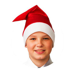 Новый год! Колпак новогодний, красный, плюш, р. 5254 см