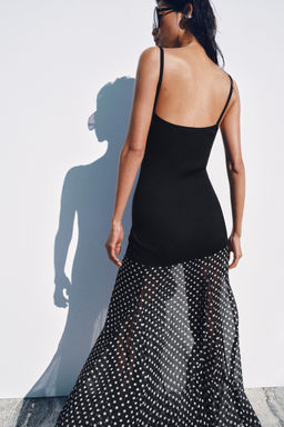VESTIDO COMBINADO LUNARES / Negro - Zara фото 3