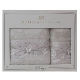 Набор полотенец Pupilla EVA хлопок (2 шт) (50*90,70*140) Penye кофейный