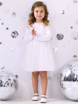 Платье Апрель из хлопка с лайкрой белое фото 7