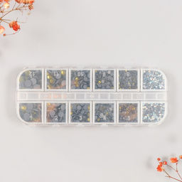 Декор для творчества стекло «Стразы усечённый конус. Оливковый», d=2-6.5 мм, набор 2600 шт.