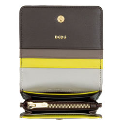 Итальянский кожаный кошелек DuDu серии Flores | кофейно-коричневый - Dudubags фото 4