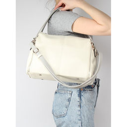 Сумка женская искусственная кожа ADEL-258/2в/ММ. 1отдел. плеч/ремень, бежевый/серый флотер 259117 - Adelia фото 5