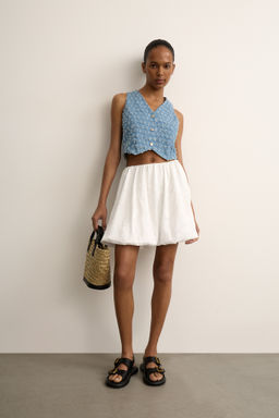 Жилет из фактурного денима - Mollis фото 2