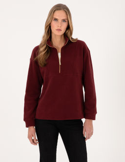 Vi_ne Comfort Fit Fermuarl_ Polar Sweatshirt