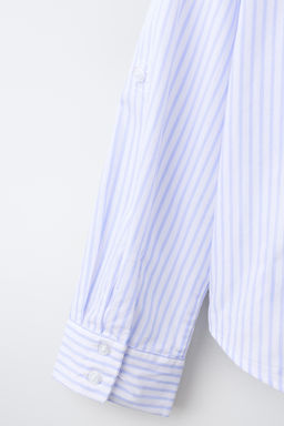 PACK CAMISA RAYAS Y CAMISETA RIB BORDADA / Azul - Zara фото 2