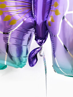 Цена за 2 шт. Воздушный шар фольгированный 32" «Бабочка» цвет фиолетовый металлик