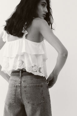 Wide High Waist Ankle Jeans - H&m фото 11