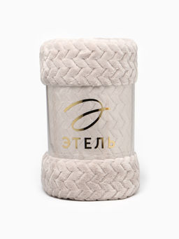 Плед «Этель» Zig-zag, 200×220 см,100% п/э, корал-флис, светло-серый