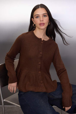 Antrasit Bisiklet Yaka Etek Ucu Volanl? Triko H?rka TWOAW26HI00232 - Trendyolmilla фото 5