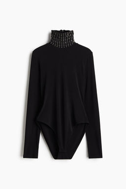 Body de cuello perkins con tachuelas decorativas - H&m фото 5