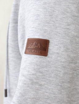 Худи на молнии из премиального футера трехнитки с начесом - Vilatte фото 2