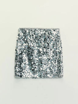 Юбка мини из пайеток / Zarina