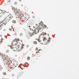 Цена за 10 шт. Бумага упаковочная глянцевая Новогодний шик, 70 х 100 см - Дарите счастье фото 3