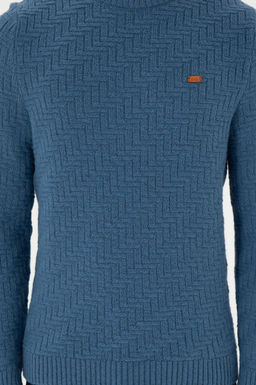 Erkek Slim Fit Bisiklet Yaka Saks Kazak - U.s. polo assn фото 6