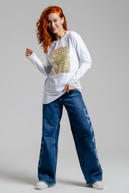 8519/1 Футболка с длинным рукавом женская