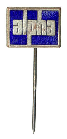 Значок рекламный Alpha