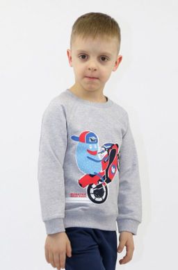 CRB wear/CWK 62492-1 Джемпер для мальчика, серый меланж/Ex.Cherubino