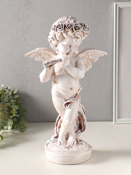 Фигура полистоун «Ангел играет на флейте», 43 см