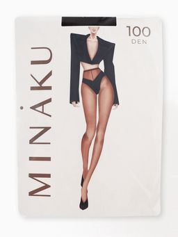 Женские колготки MINAKU 100 ден, чёрные, размер 2/S