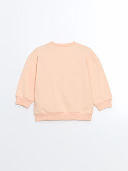 Bisiklet Yaka Bask?l? Erkek ?ocuk Sweatshirt