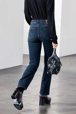 ZW COLLECTION BOOTCUT FULL LENGTH MID-WAIST JEANS - Zara фото 5