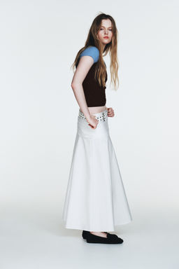 VOLUMINOUS MIDI SKIRT - Zara фото 16