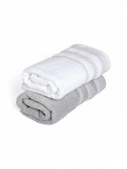 Набор махровых полотенец 50x90 серый махровая ткань