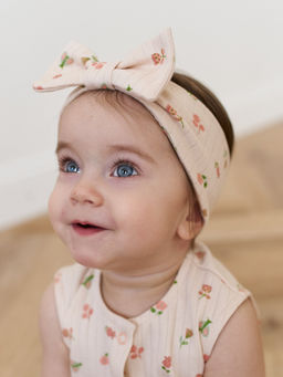 Повязка-бант Цветочки кантри 0+