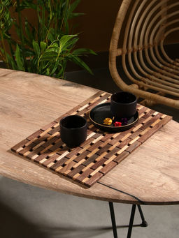 Коврик из тикового дерева, 40×30×0.7 см