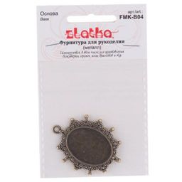 Zlatka Основа FMK-B04 31 х 41 мм 5 х 1 шт 03 под античное серебро  фото 3