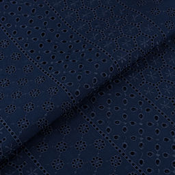 Ткань YFAS-981 Шитье(Прошва) ФАСОВКА 285 г/кв.м 150 х 135 см 70% хлопок, 30% полиэстер 2-й сорт 19-4024 т.синий