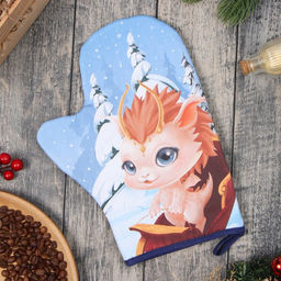 Варежка-прихватка Этель Веселья и радости 20х28 см, 100% хл, ватин 250 г/м2