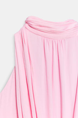 TOP HALTER SATINADO / Rosa