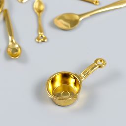 Декор для творчества PVC "Кухонная утварь" 11 предметов золото 4х2х1 см