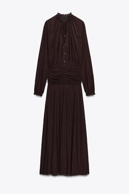 GATHERED LONG DRESS - Zara фото 5