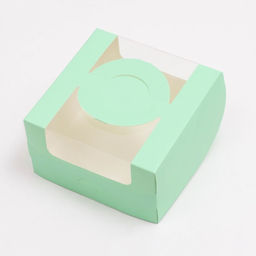 Цена за 5 шт. Коробка под бенто - торт с окном, мятный, 14?14?8 см - UPAK LAND фото 2