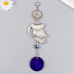 Подвеска от сглаза «Медальон и сова на ветке», 24 см