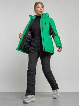 Горнолыжный костюм женский зимний зеленого цвета 03105Z - Chunmai фото 12