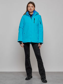 Горнолыжная куртка женская зимняя синего цвета 05S - Mtforce фото 12