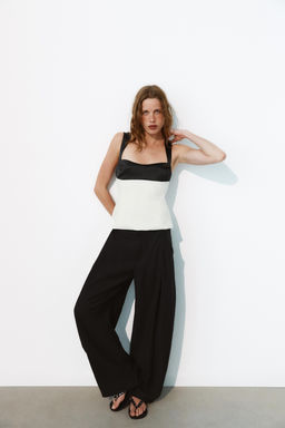 TOP COMBINADO LAZADA ESPALDA / Blanco
