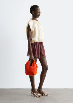Top de seda con cord?n de ajuste - H&m фото 7