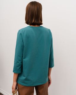 авторский лонгслив с принтованной вставкой - Elena sorti фото 4