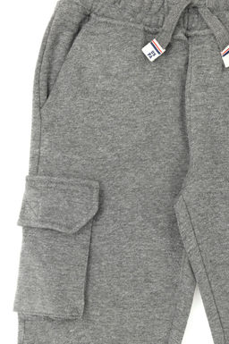 Меланжовые спортивные штаны для мальчика антрацитового цвета Неожиданная скидка в корзине - U.s. polo assn фото 4