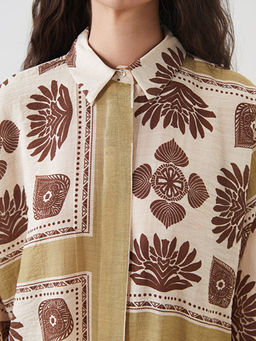 Desenli Oversize Kad?n G?mlek Tunik