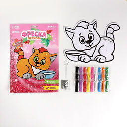 Фреска для самых маленьких Мур! Мяу! + блёстки - Школа талантов фото 3