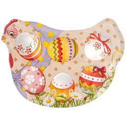 Цена за 6 шт. БЛЮДО ДЛЯ ЯИЦ КОЛЛЕКЦИЯ СВЕТЛАЯ ПАСХА 20,5*17*1,8 СМ