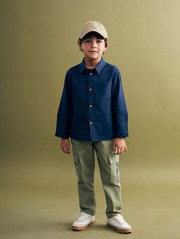 Basic Gabardin Uzun Kollu Erkek ?ocuk G?mlek