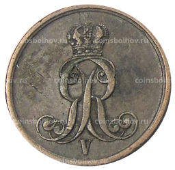 Монета 1 пфенниг 1855 года В Германские государства  Ганновер